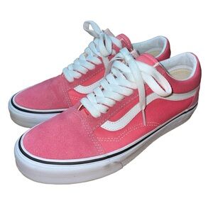 VANS Old Skool Classic Bright Pink Womens 8 Mens 6.5 Skateboard Shoes Low Top